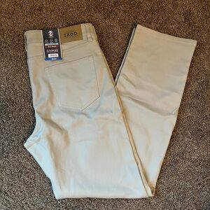 Men’s Izod Regular 36x34 Fit Knit Denim Khaki Jeans